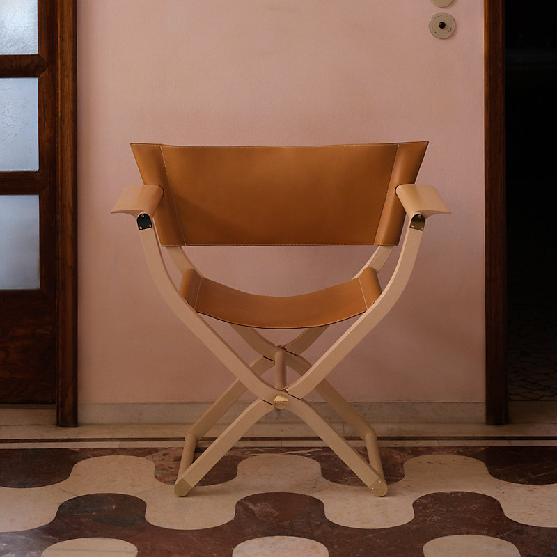 Pooh　HERMES アームチェア ブラウン Pooh様専用 HERMES アームチェア ブラウン BRIDGE ARM CHAIR